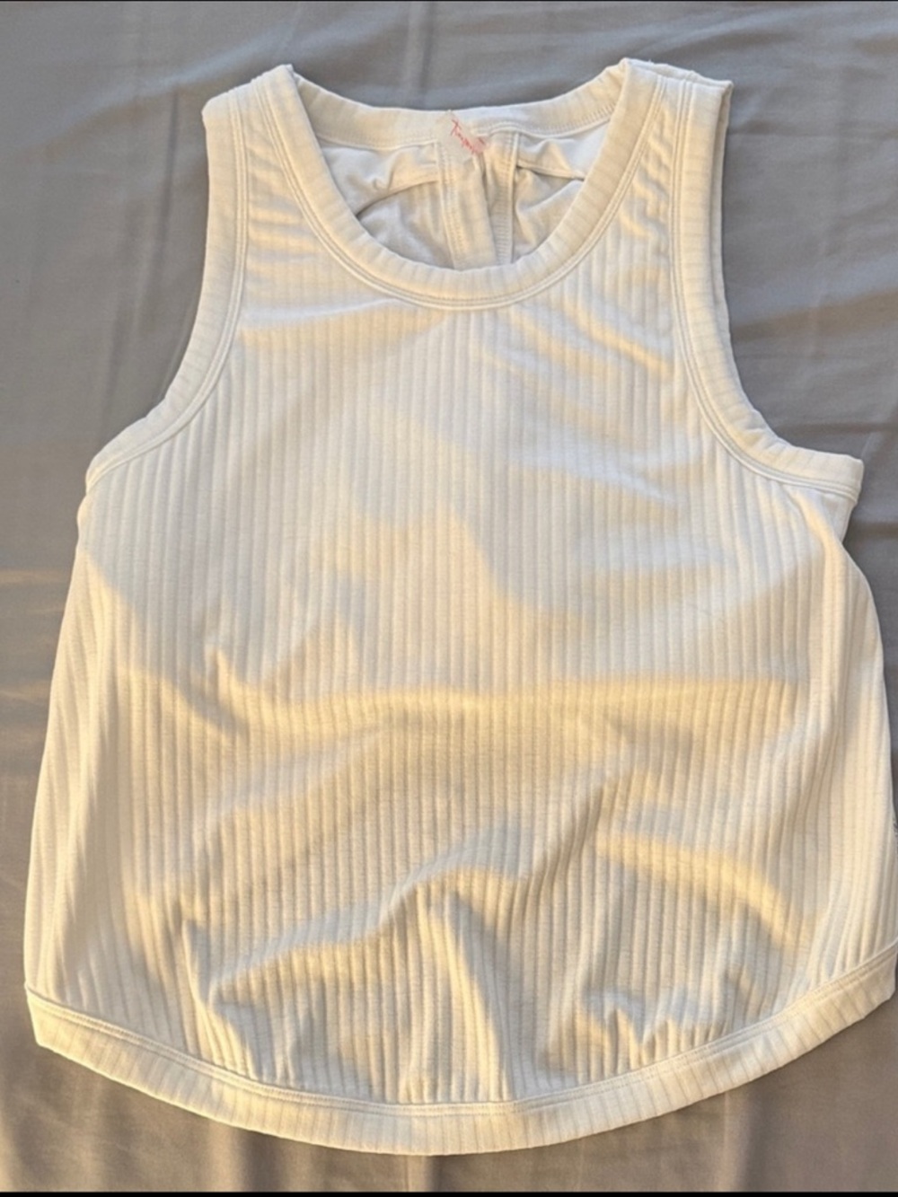 FP Movement White Ribbed Tank Top
